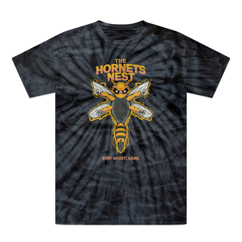 The Hornets Nest Front Print Tonal Spider Tie-Dye T-Shirt